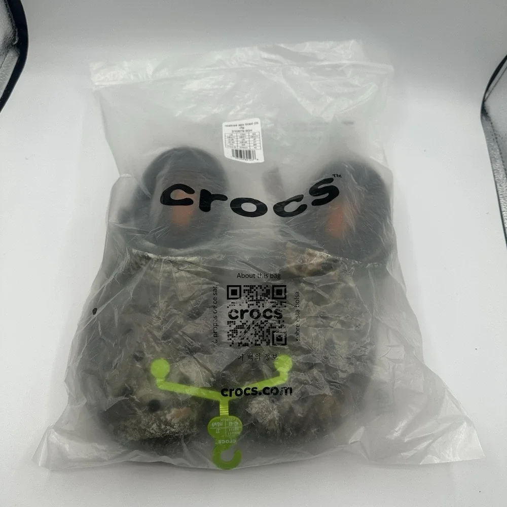 Crocs Realtree APX Classic Clogs Mens 9 Womens 11 Green Camo Lined Slip On Shoes